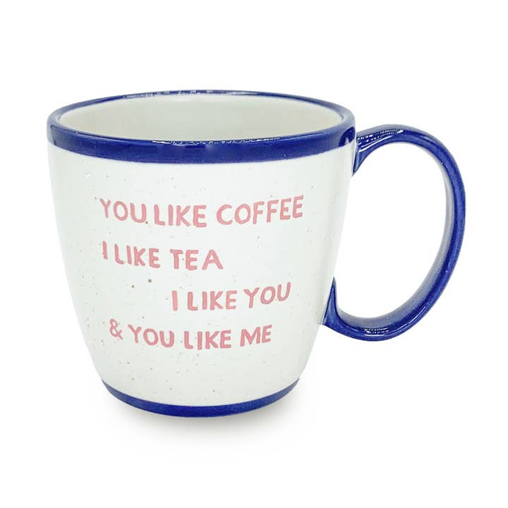 Tasse en grès You Like Coffee I Like Tea pour la vente par Meribel