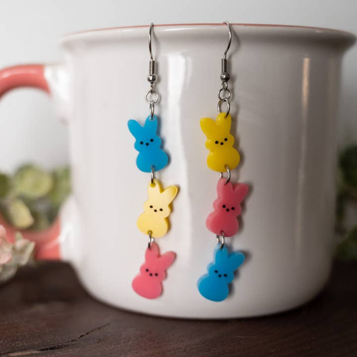 Påske Peep Øreringe for engroshandel hos HoneyGlow Designs