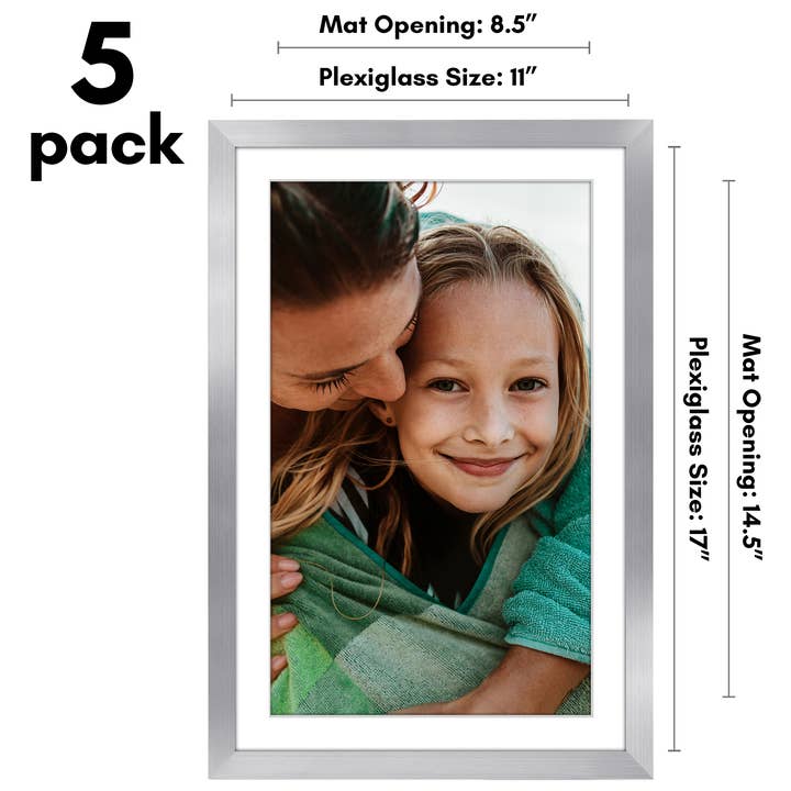 Americanflat - Wholesale Picture Frame - Americanflat 5 Pack Picture Frames With Mat Plexiglass Cover29