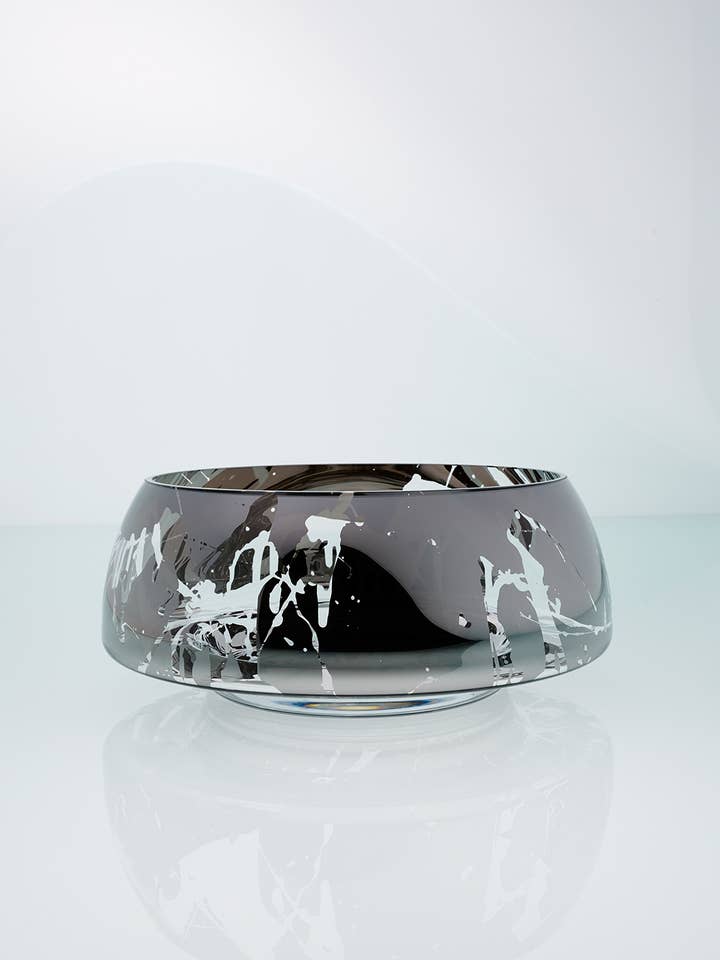 Bol DECO JAZZ, miroir éclaboussé pour la vente par Angel Glass Design SIA
