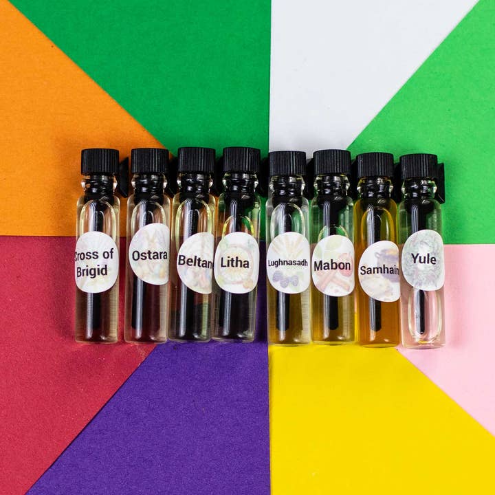 Wheel of the Year Sample Kit - Set of x8 Fragrance Oil Gift Set for wholesale by Brigid Trading Company