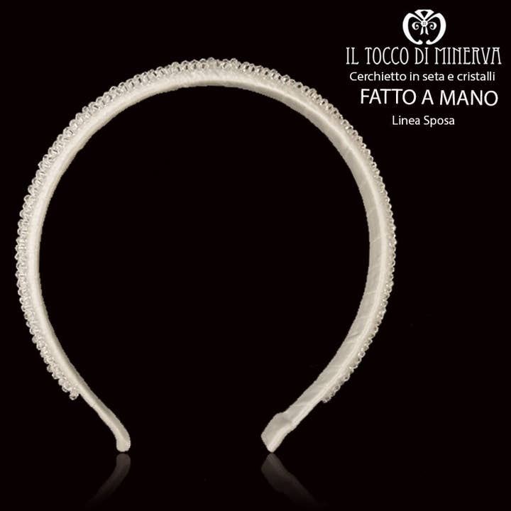 Silkebånd med krystaller Hybrid Linea Sposa - Håndlavet for engroshandel hos Il Tocco di Minerva