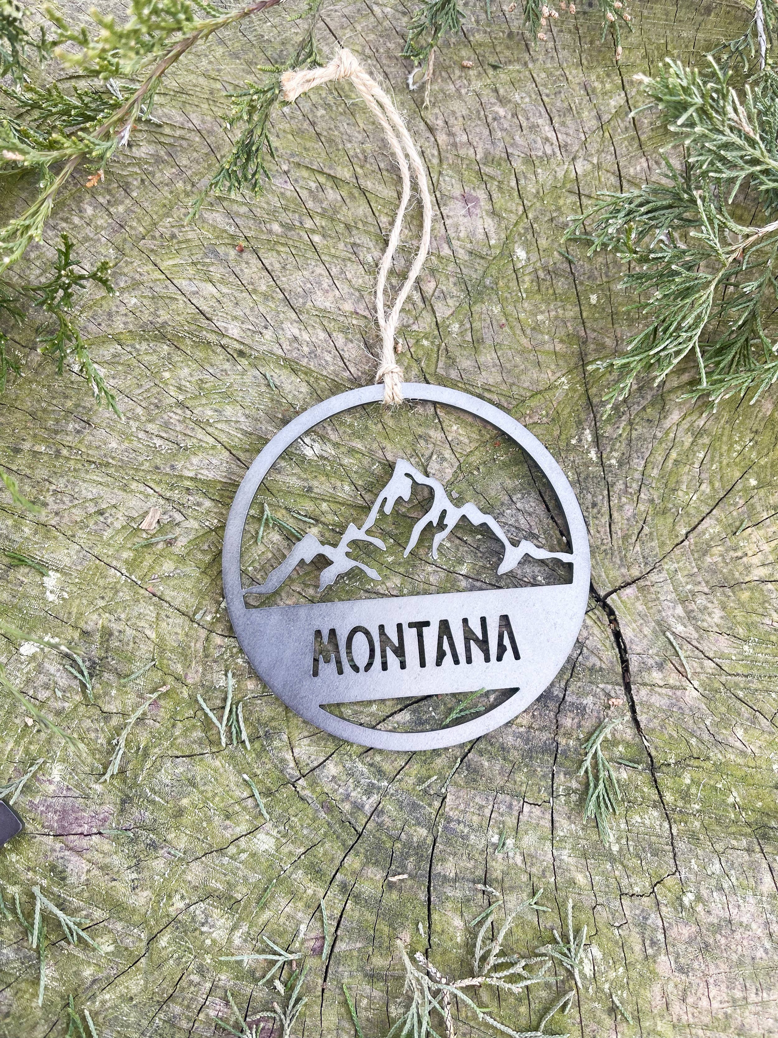 BE Creations & Designs, Inc. - Wholesale Ornament - State MOUNTAIN Customizable Raw Steel Ornament3