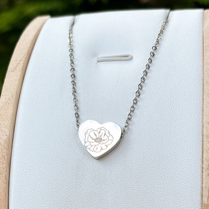 Mohnherz-Halskette - Edelstahl für den Großhandel von Arthousefern