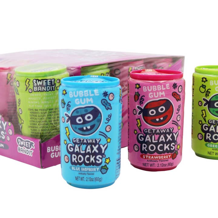 Grandpa Joe's Candy Shop - Wholesale Chewing Gum - Kidsmania Galaxy Rocks Bubble Gum, 12ct0