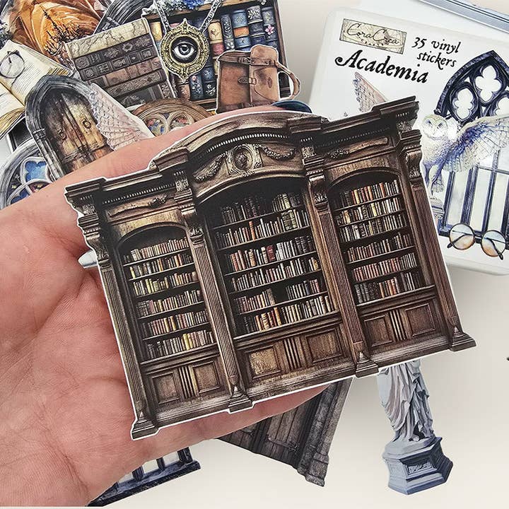 CoraCreaCrafts - Wholesale Sticker - Academia Sticker Tin Box5