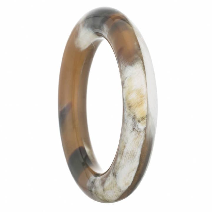 Bracelet tridimensionnel en corne naturelle CTB122 pour la vente par VIVO