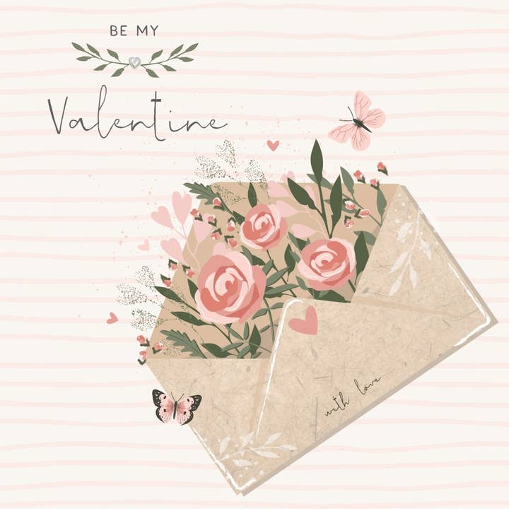 Be My Valentine, Handmade Greeting Card for wholesale by The Handcrafted Card Company