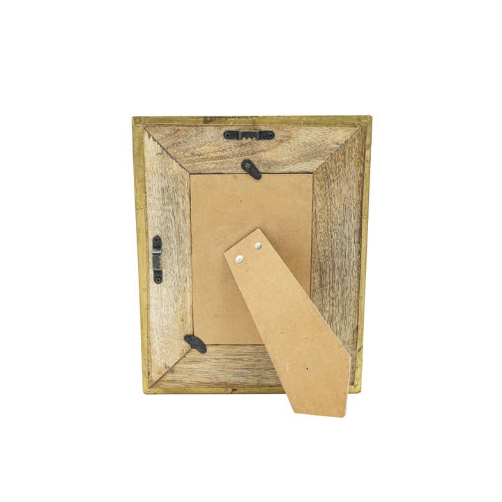 Foreside Home & Garden - Wholesale Picture Frame - 4X6 Berlin Hammered Brass Diamond Photo Frame3