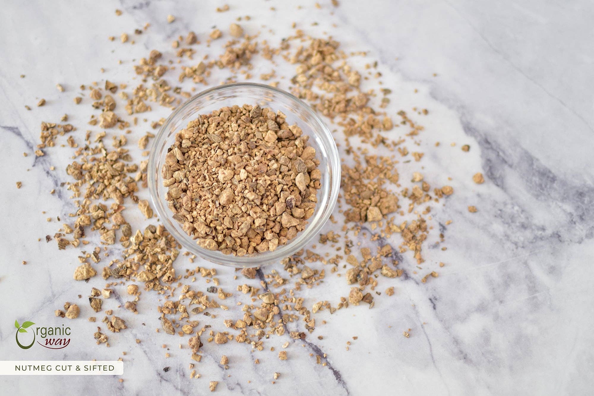 Organic Way LLC - Vente Épices séchées - Muscade moulue premium coupée et tamisée (Myristica fragrans) - Digestion saine | Certifié casher | Sans OGM et sans gluten | Certifié USDA | Origine - Sri Lanka1