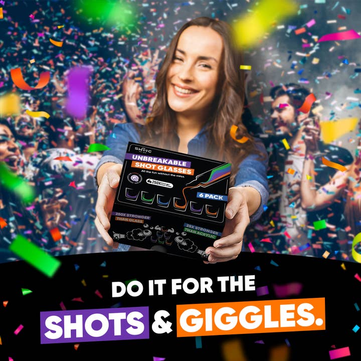 Swooc Games - Wholesale Shot Glass - Unbreakable Shot Glasses (6 Pack)