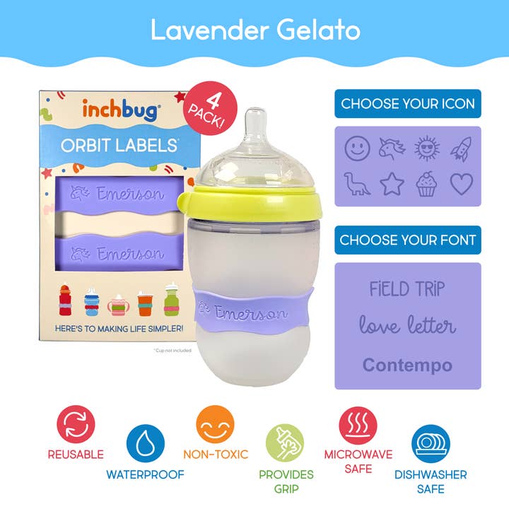 InchBug - Wholesale Milestone Art/Keepsake - Kids & Baby - Original Orbit Labels® (Pack of 4 Labels)