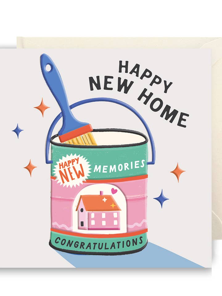 NEW HOME PAINT CAN GREETING CARD ROSANNA ROSSI for wholesale by Notes & Queries, Inc.