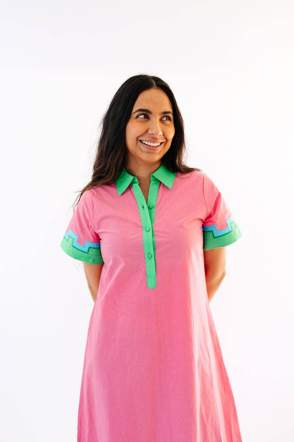 Pink Drink Colorblock Mary Maxi Dress for wholesale on Faire3