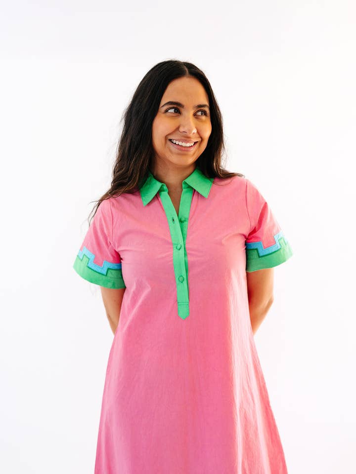 Pink Drink Colorblock Mary Maxi Dress for wholesale on Faire3