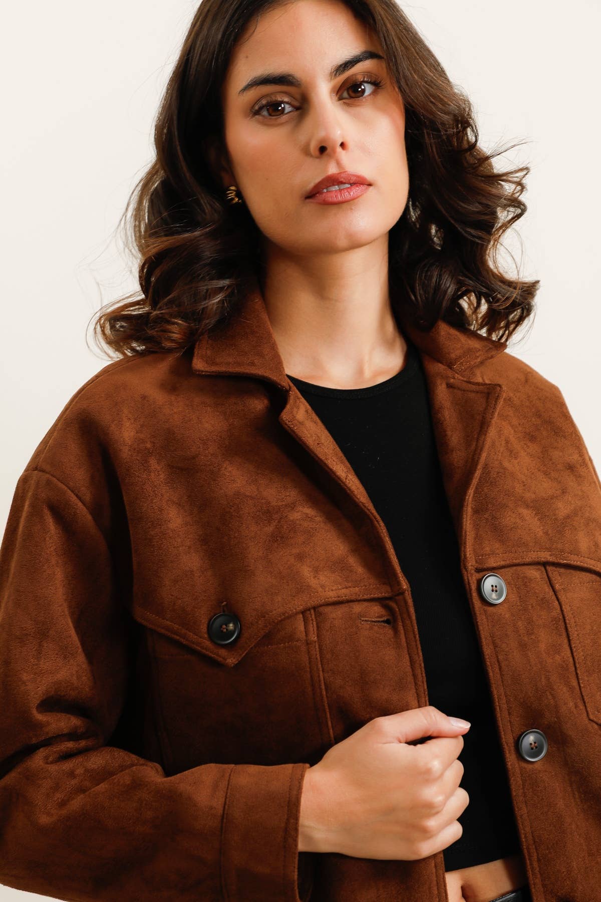 Brown 5957 SUEDE JACKET for wholesale on Faire1