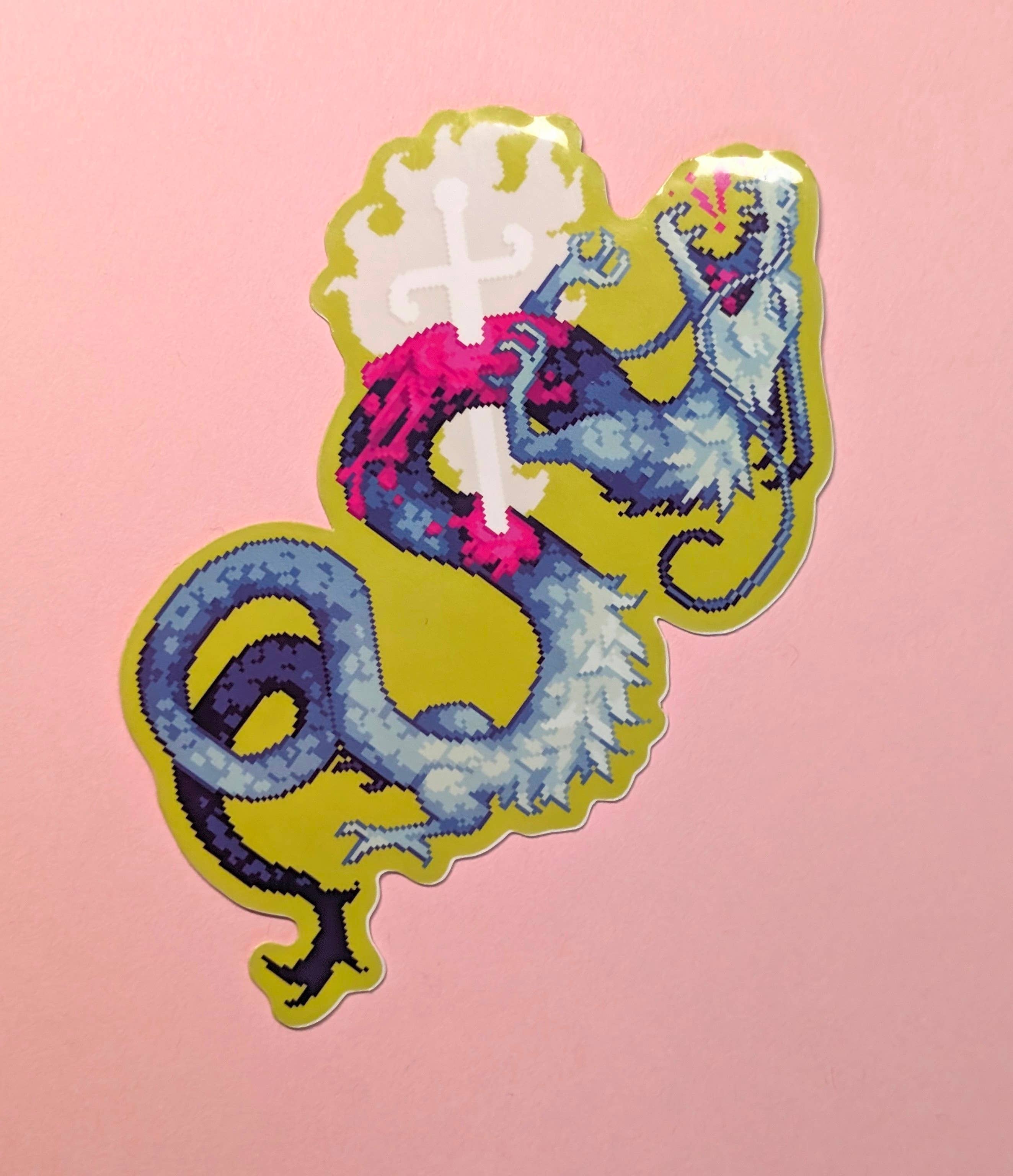 BerryCutePixels - Wholesale Sticker - Pixel Dragon Sticker2