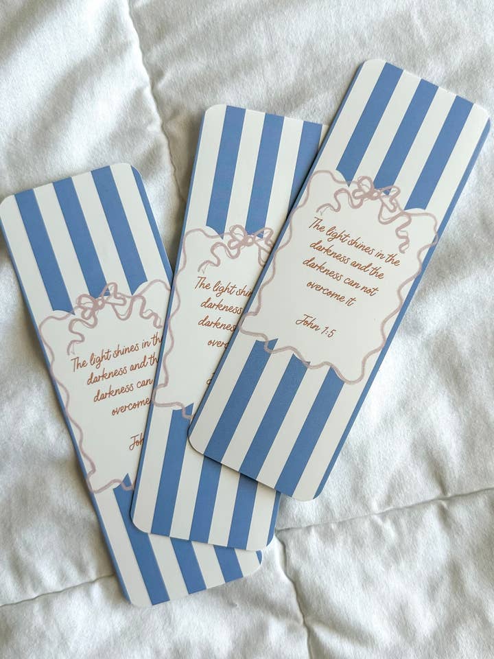 John 1:5 Bible verse bookmark,Christian girl bookmark for wholesale by Grow in Grace