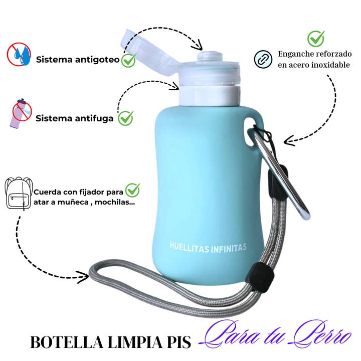 HUELLITAS INFINITAS - Wholesale Pet Cleaning Supplies - Clean dog pee bottle Blue1