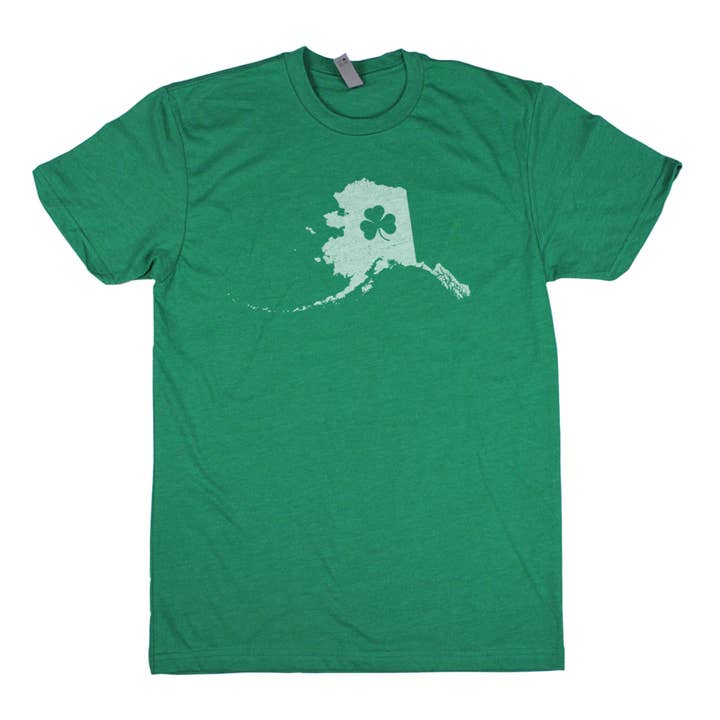 Shamrock Men's Unisex T-Shirt - Alaska for wholesale by Home State Apparel