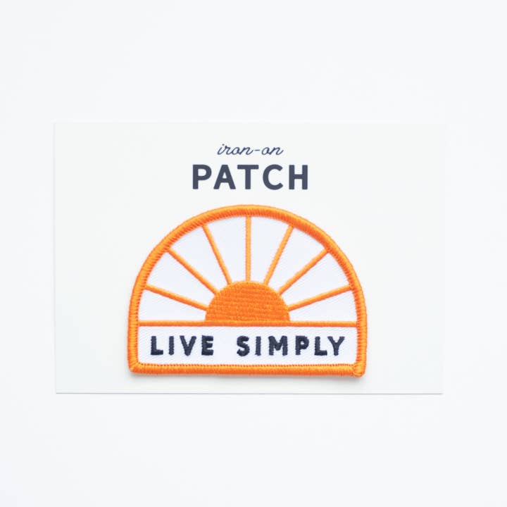 Union Made - Wholesale Patch - Live Simply Sun Embroidered Iron on Patch