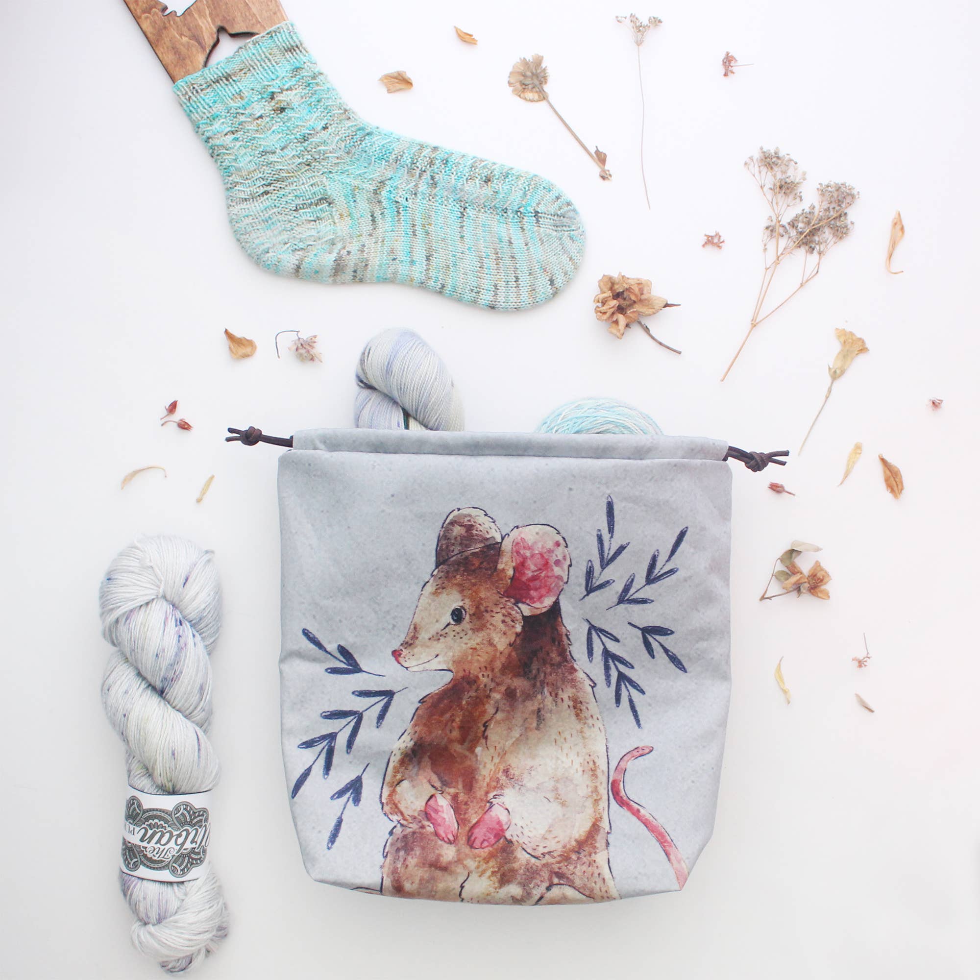 The Blue Rabbit House – Großhandel Tasche mit Kordelzug – Unisex – Emily the Mouse | Projekttasche | Tasche mit Kordelzug0