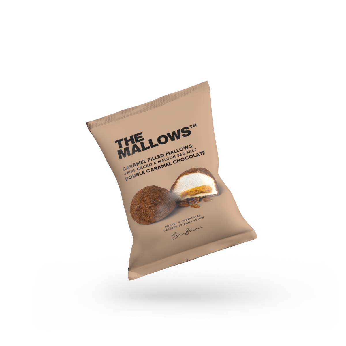 The Mallows - Wholesale Snoepjes met chocolade - CARAMELGEVULDE MALLOWS + DUBBELE CARAMEL CHOCOLADE 5 x 16G1