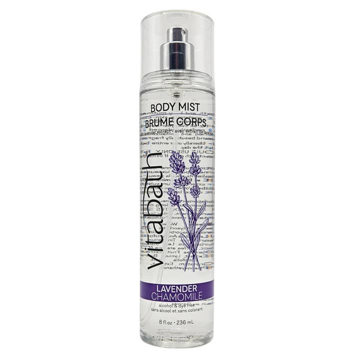 Lavender Chamomile Body Mist 8 fl oz for wholesale by Vitabath