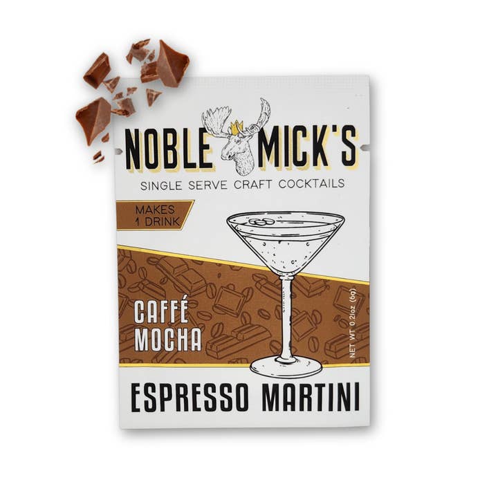 Caffe Mocha Espresso Martini Single Serve Craft Cocktail for wholesale by Noble Mick's - Craft Beverage Company