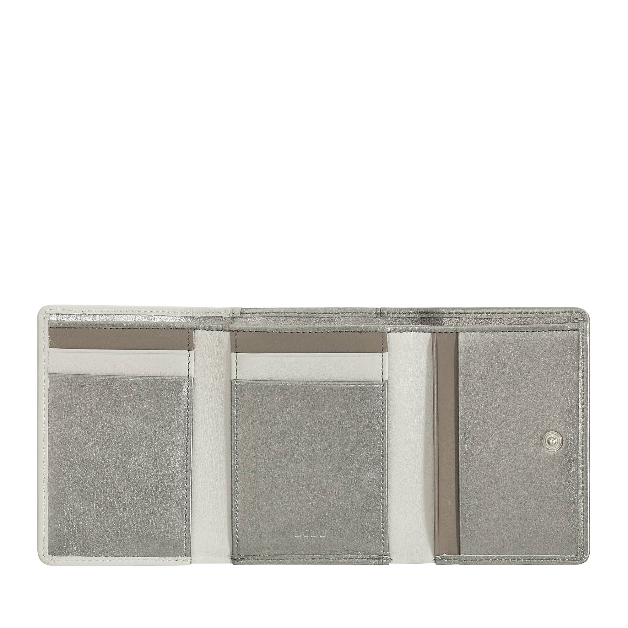 dudu - Wholesale Wallet - Women's - Dudu Women'S Leather Compact Wallet Clic Clac Silver0