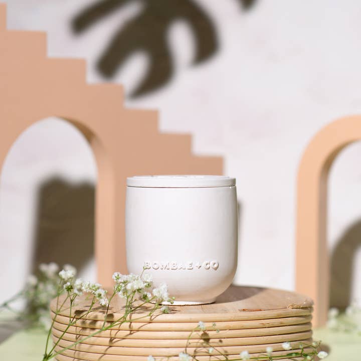 COWGIRL: 10oz CASHMERE + SUGAR PLUM for wholesale by Bombae + Co | Candles - Tallow - Perfumes