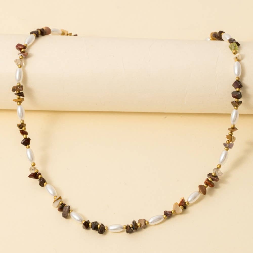 MU Assorted Stone And Beads Necklace for wholesale on Faire0