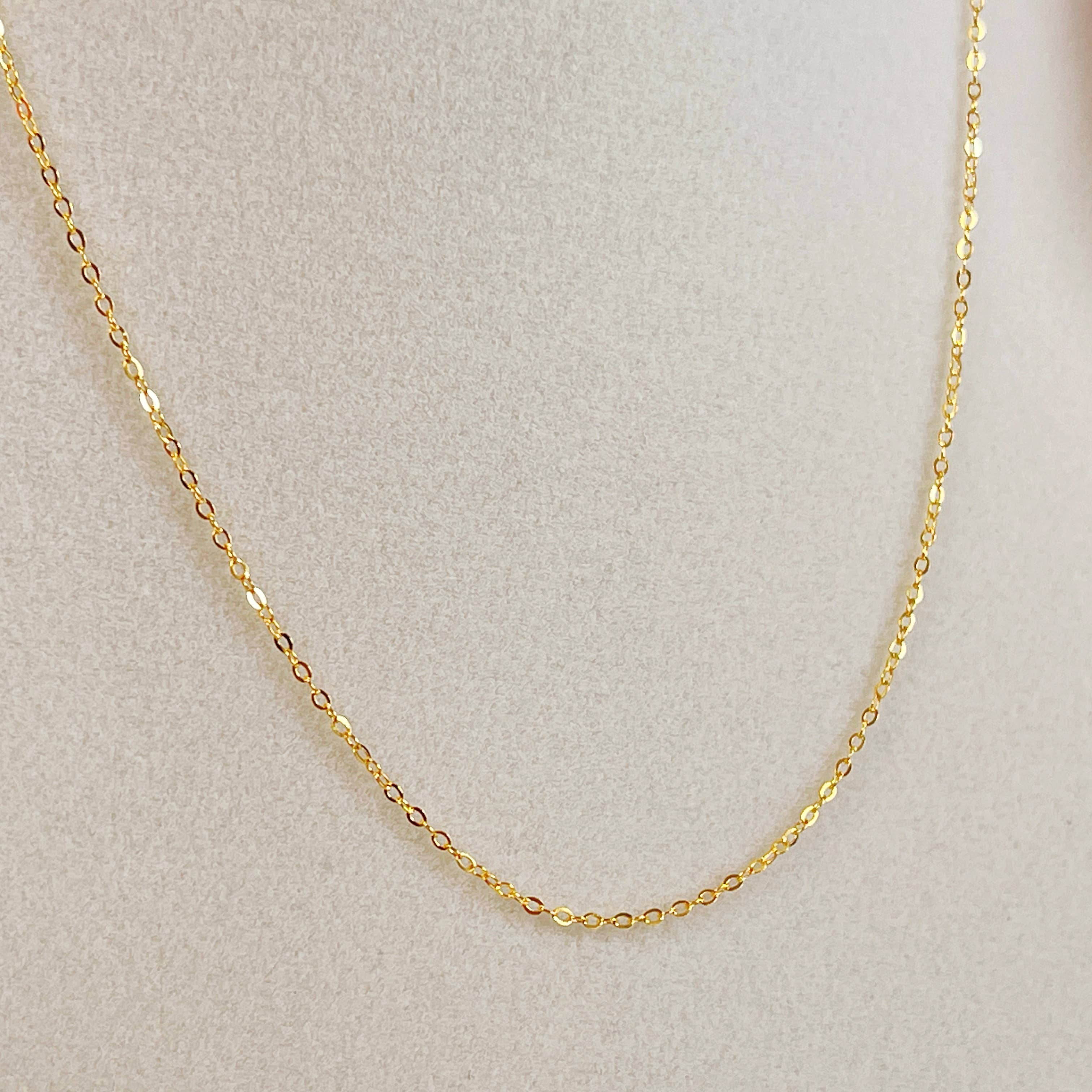 Melange Blanc - Wholesale Link & Chain Necklace - N027 18k gold vermeil minimalist choker chain link necklace7