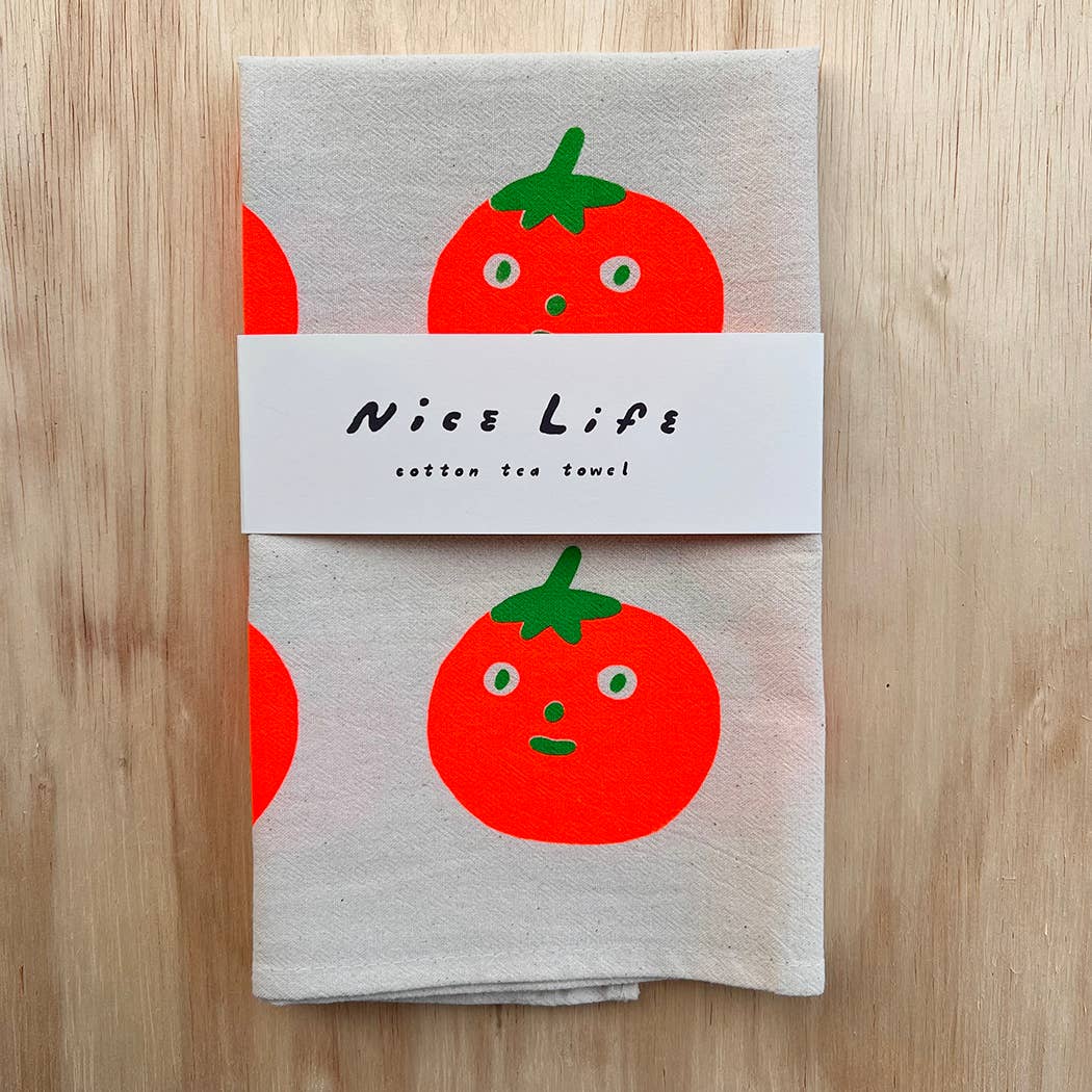 Nice life - Venta al por mayor Paños de cocina - Paño de cocina de algodón con estampado de tomate1