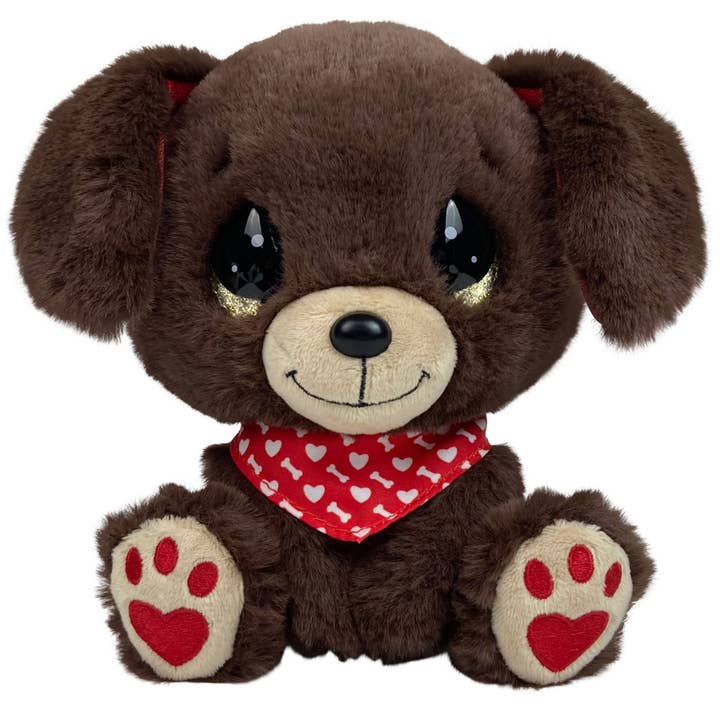 Valentine's Day Brown Puppy Plush - Snuggles for wholesale by Precious Moments