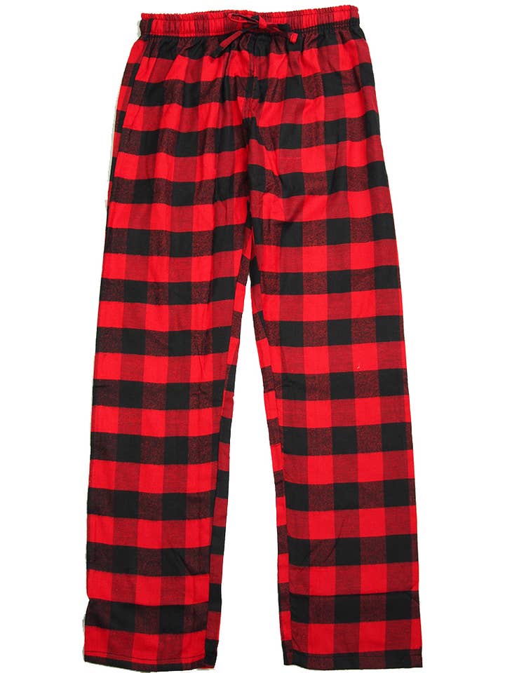 Eastern Off Price - Wholesale Sleepwear Bottom - Women's - Norty Womens Flannel Pajama Pant 41558 Red Black