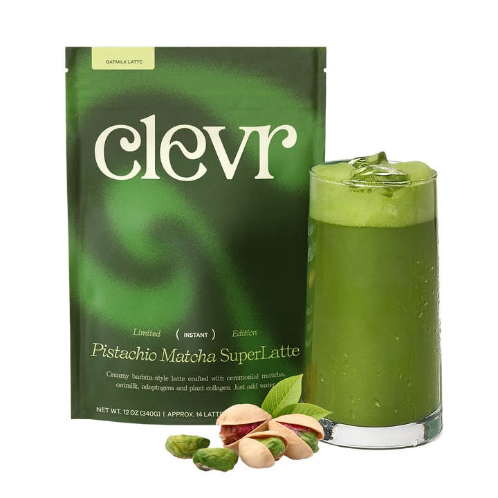 Honey Pistachio Matcha SuperLatte for wholesale by Clevr Blends
