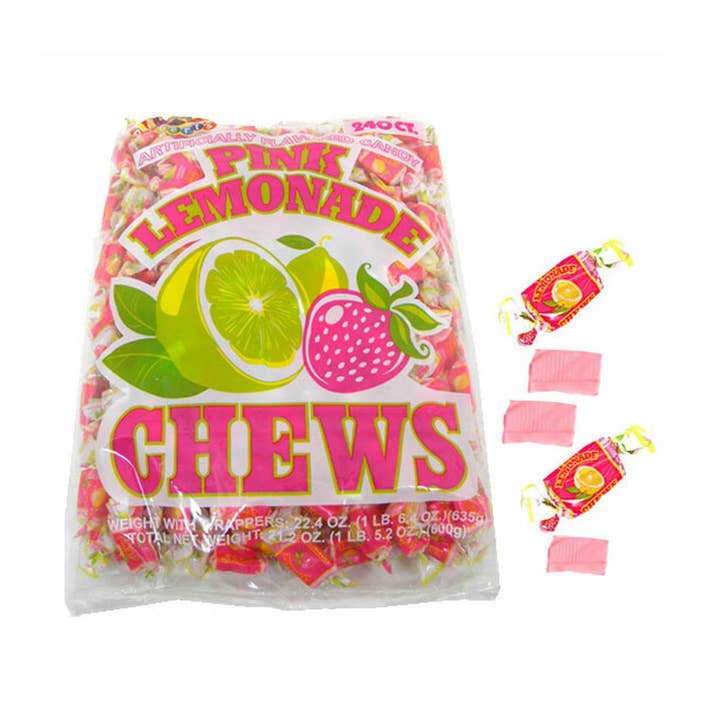 I Got Your Candy - Wholesale Gummy - Albert's Pink Lemonade Chews Candy 21.2oz - 3ct0