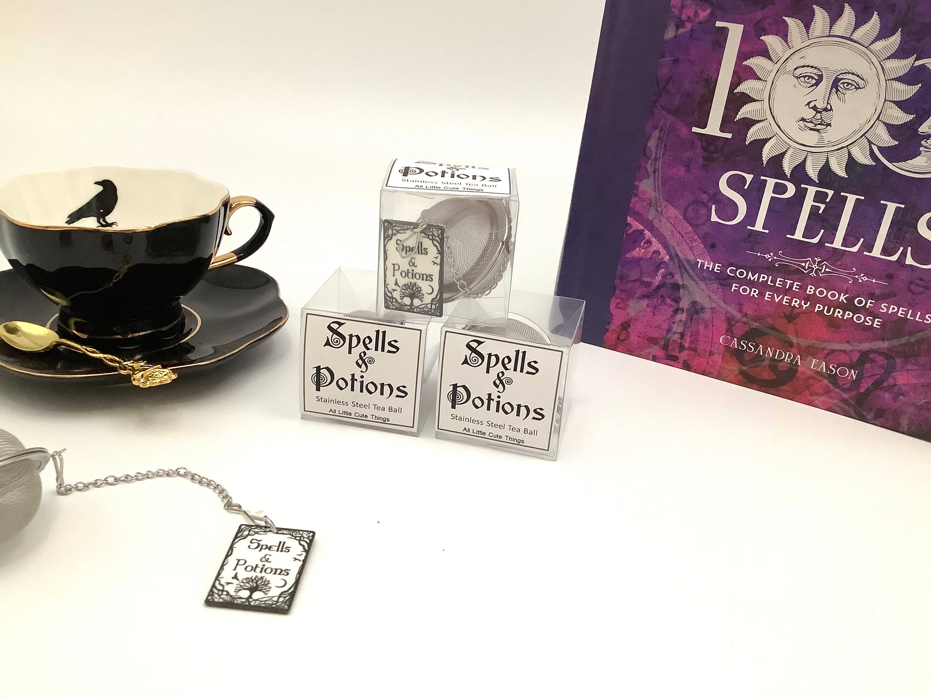 All Little Cute Things – Coador/infusor de chá por atacado – Infusor de chá com bola e pingente artesanal tema Feitiços e Poções6