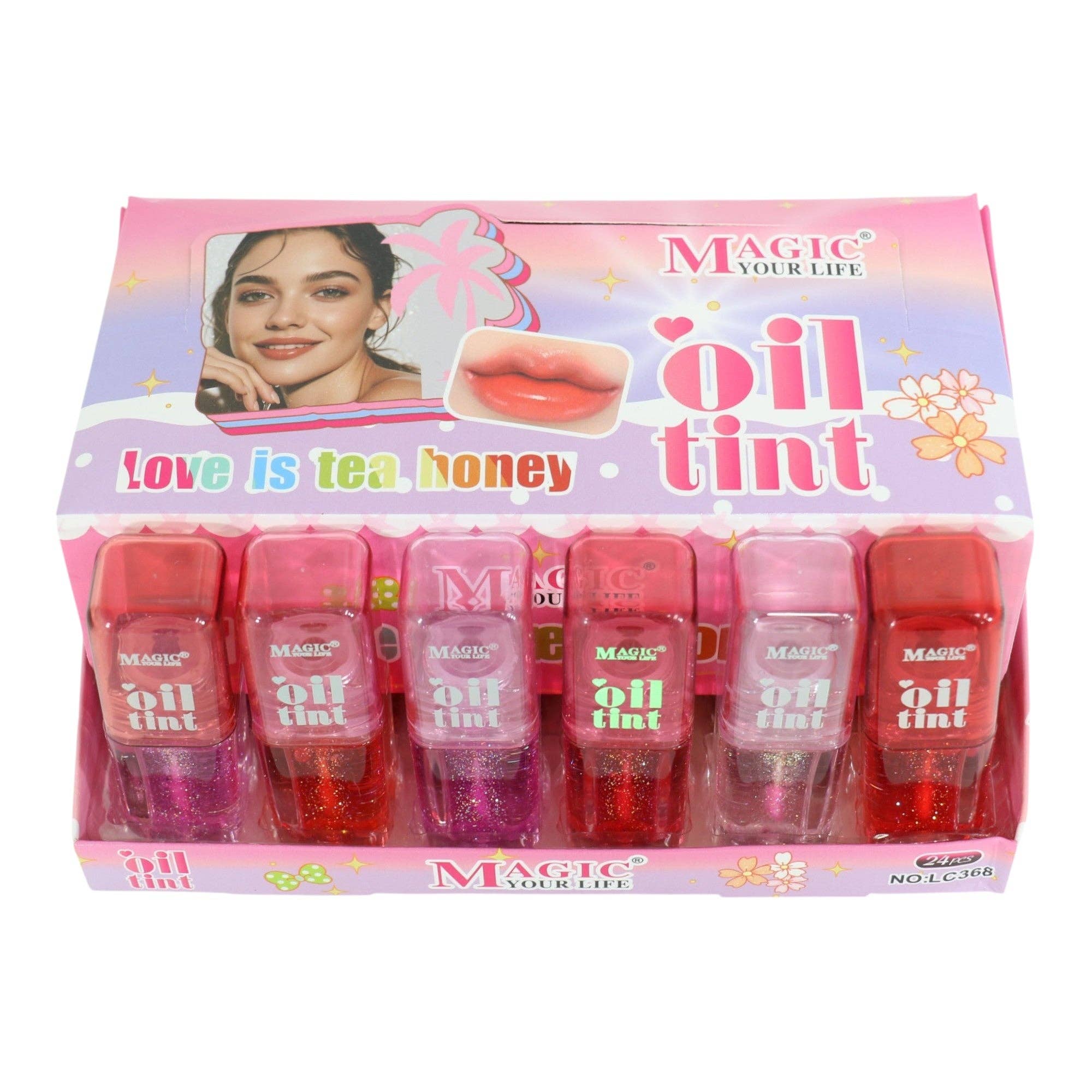 ASSORTED Magic you life Oil Tint Lip Gloss LC368. (24PC) for wholesale on Faire24