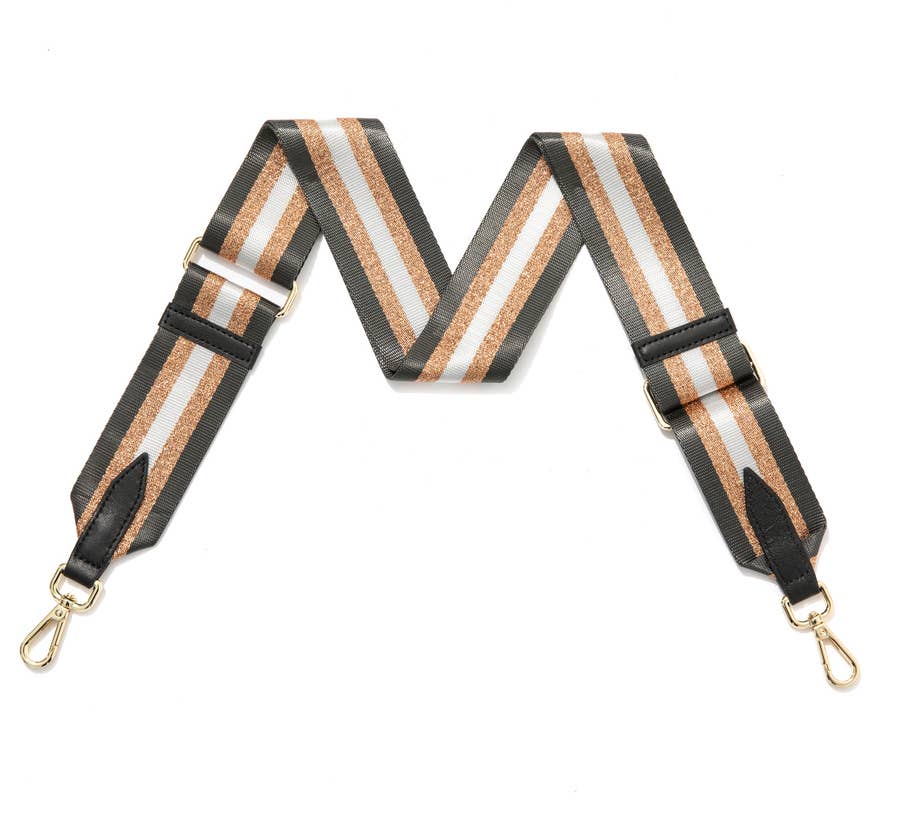 MONTTE DI JINNE - Wholesale Bag Strap - Women's - Bag Strap with Silken Finish - Metallic Stripes1