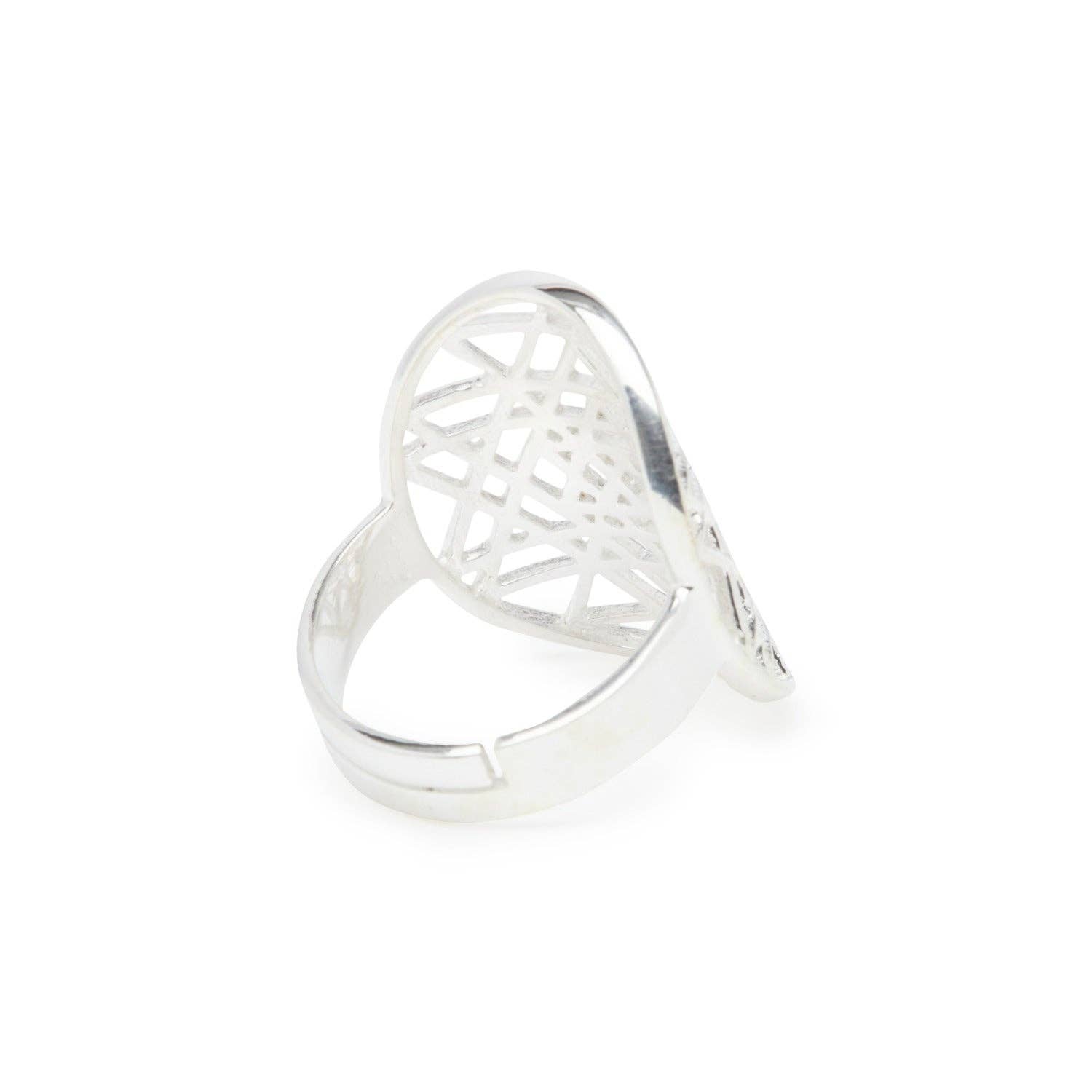 KARMA YOGA SHOP - Wholesale Band/Stacked Ring - 925 Silver Sri Yantra Ring14