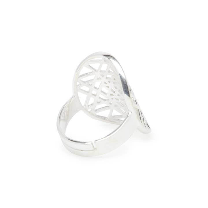 KARMA YOGA SHOP - Wholesale Band/Stacked Ring - 925 Silver Sri Yantra Ring14