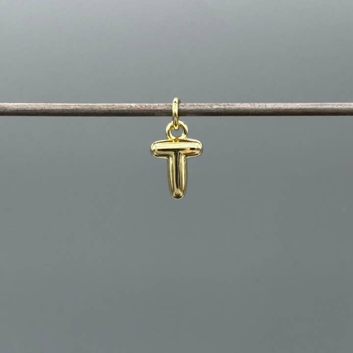 Something Silver - Wholesale Individual Charm/Pendant - Perfect Balloon Bubble Letter Initial Charm16