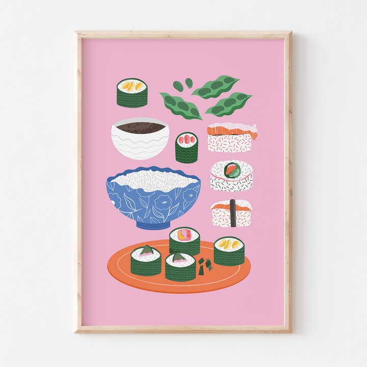 Sushi Art Print for wholesale by Melissa Donne Studio