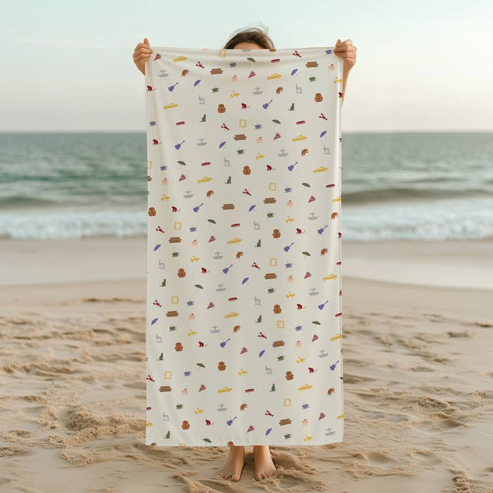 Friends Symbols Beach Towel for wholesale by Ashley Gail Creaties