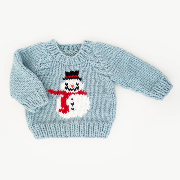 Huggalugs - Wholesale Knit Sweater - Baby - Frosty Snowman Surf Crew Neck Sweater Baby & Toddler