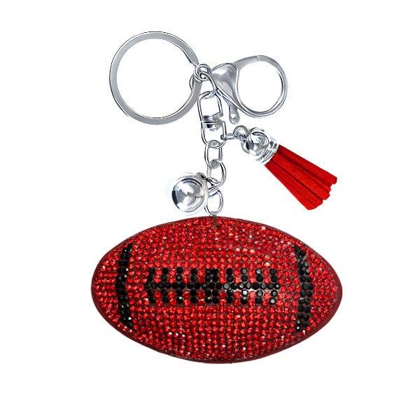 Queens Designs - Wholesale Keychain - Women's - Football Crystal Bling Keychains2