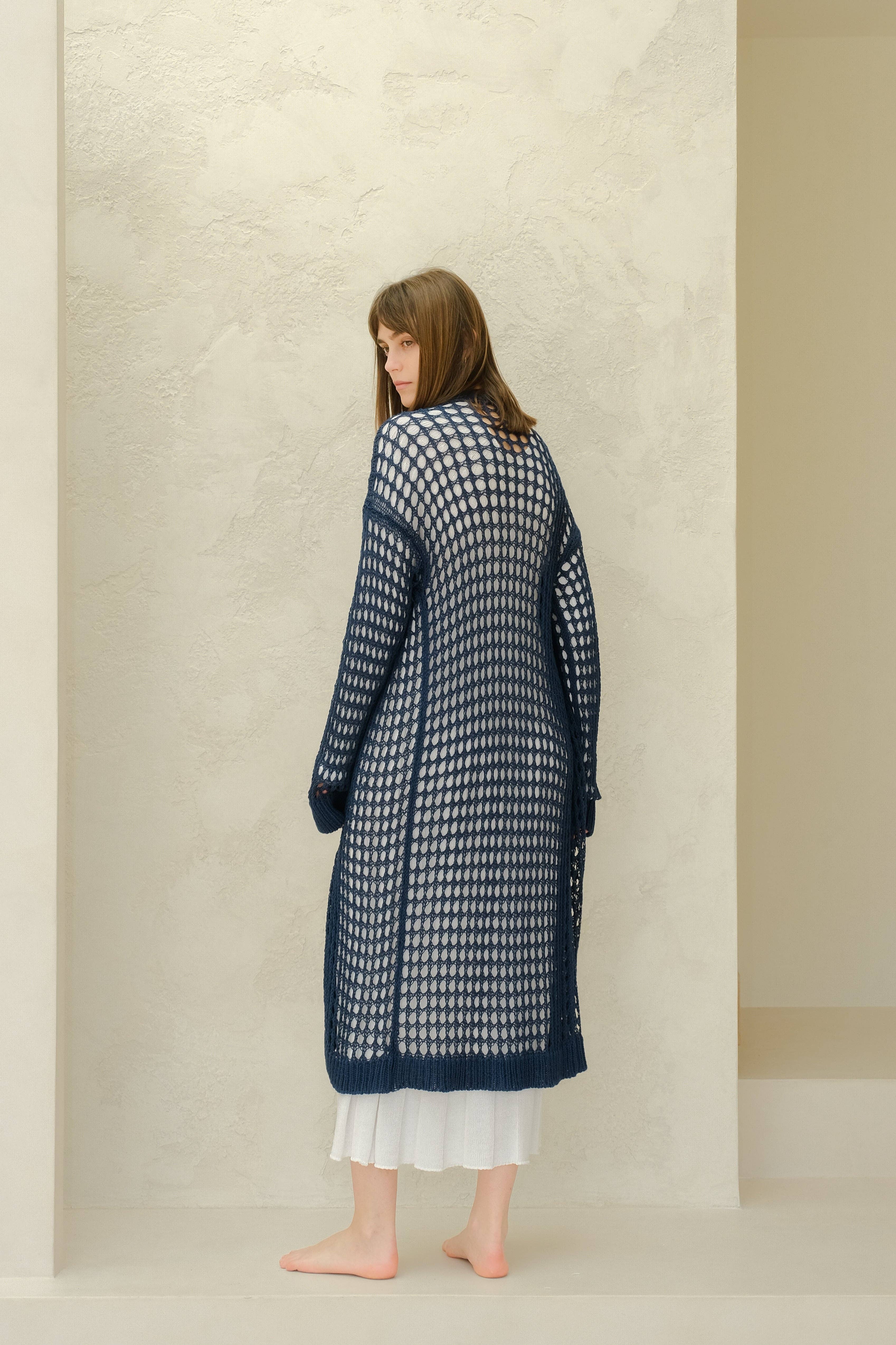 Lèmme – Engroshandel Cardigan - Dame – Fin bomulds hæklet maxi-cardigan13