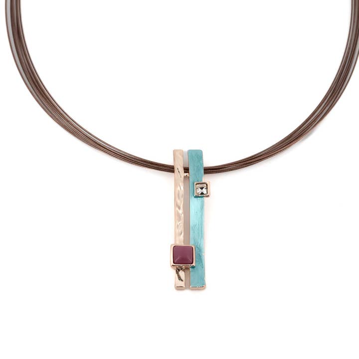 Double bar necklace for wholesale by KLK